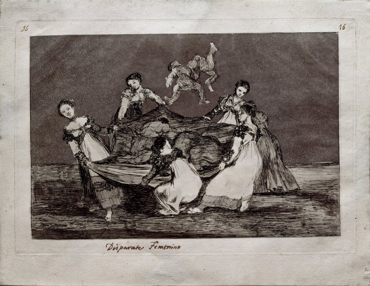 Los Disparates Follies系列的女性愚蠢，1815-1819年 作者 弗朗西斯科·德·戈雅