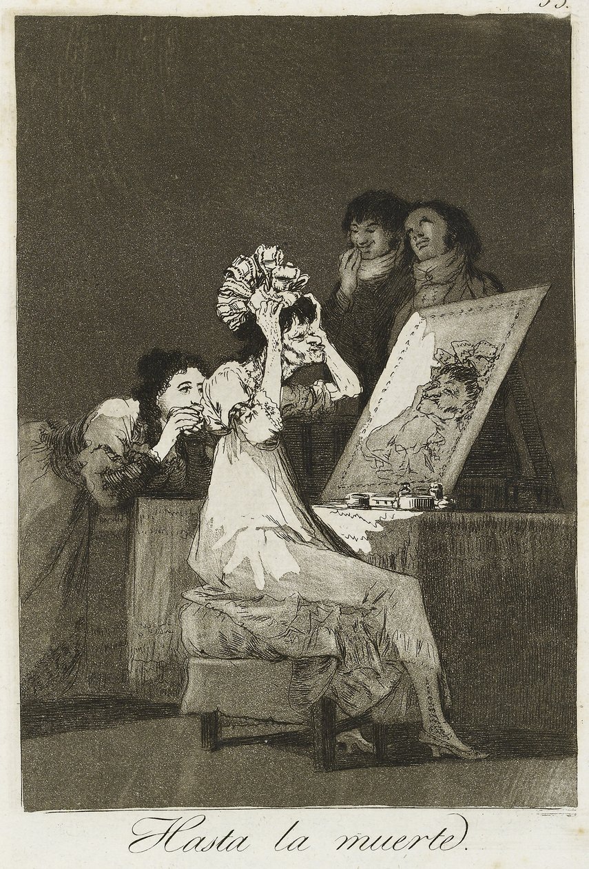 直到死亡，1799年（蚀刻，干点和aquatint） 作者 弗朗西斯科·德·戈雅