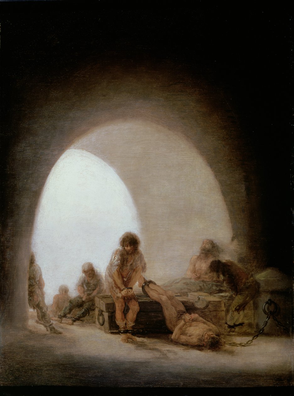 监狱的内部，1793-94 作者 弗朗西斯科·德·戈雅