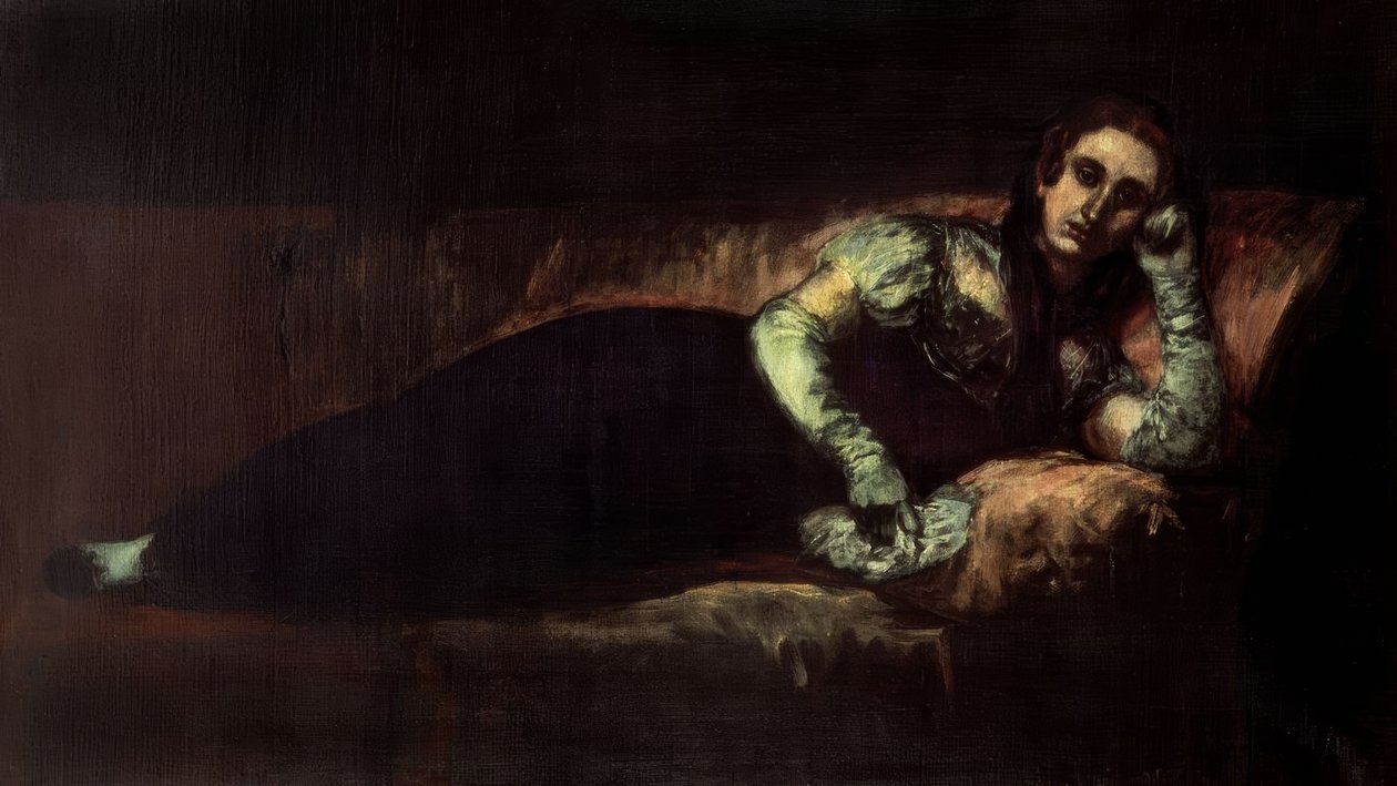 LA CONDESA DE BAENA-1819-92×160 作者 弗朗西斯科·德·戈雅