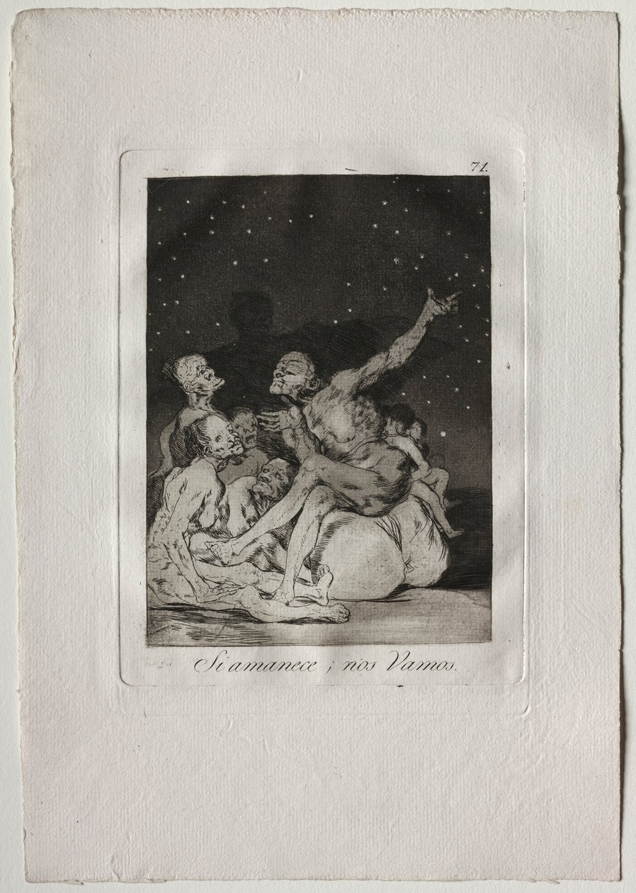 奥亨塔·卡普里科斯（Ochenta Caprichos）：白天休息，我们将离开，1793-1798年。 作者 弗朗西斯科·德·戈雅