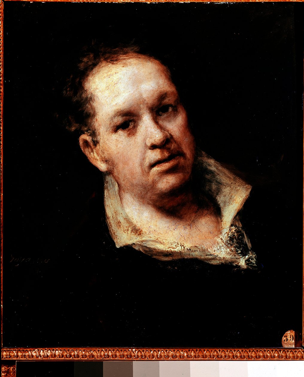 自画像。 弗朗西斯科·德·戈雅 (Francisco de Goya) 的绘画 (1746-1828) 作者 弗朗西斯科·德·戈雅