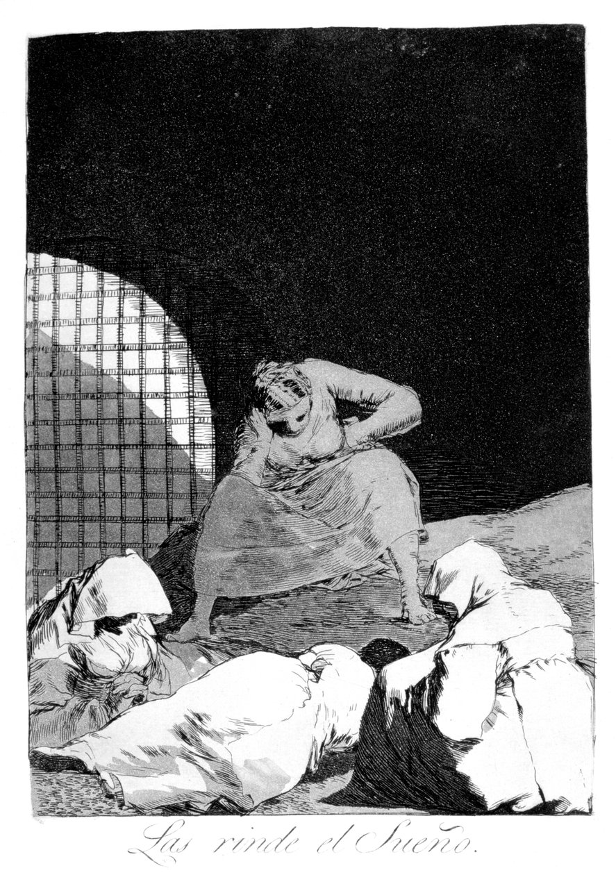 睡眠战胜了他们，1799年 作者 弗朗西斯科·德·戈雅