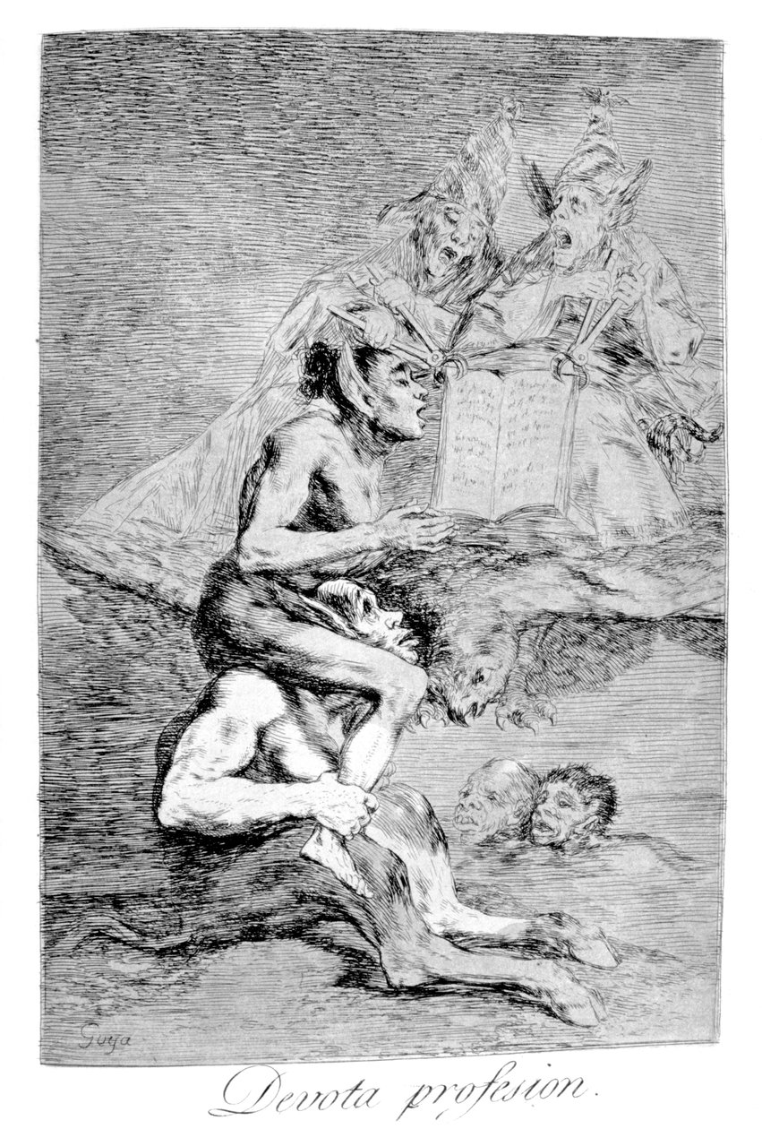 虔诚的职业，1799年 作者 弗朗西斯科·德·戈雅