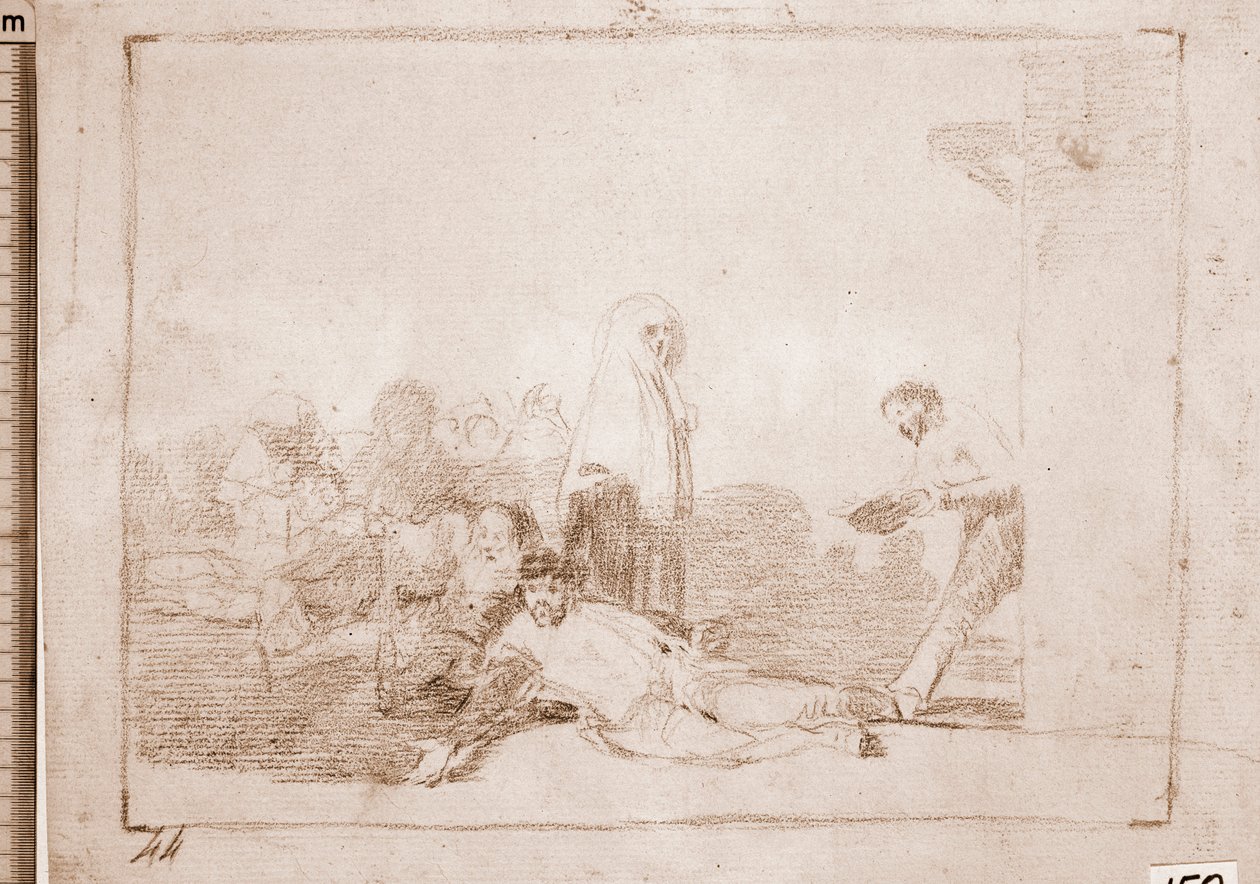 The Disasters of War : It is useless to shout (preparatory drawing 作者 弗朗西斯科·德·戈雅