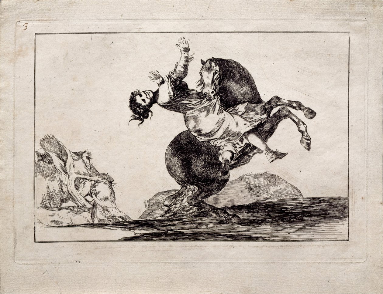 Los Disparates Follies系列中的绑架者，1815-1819年 作者 弗朗西斯科·德·戈雅