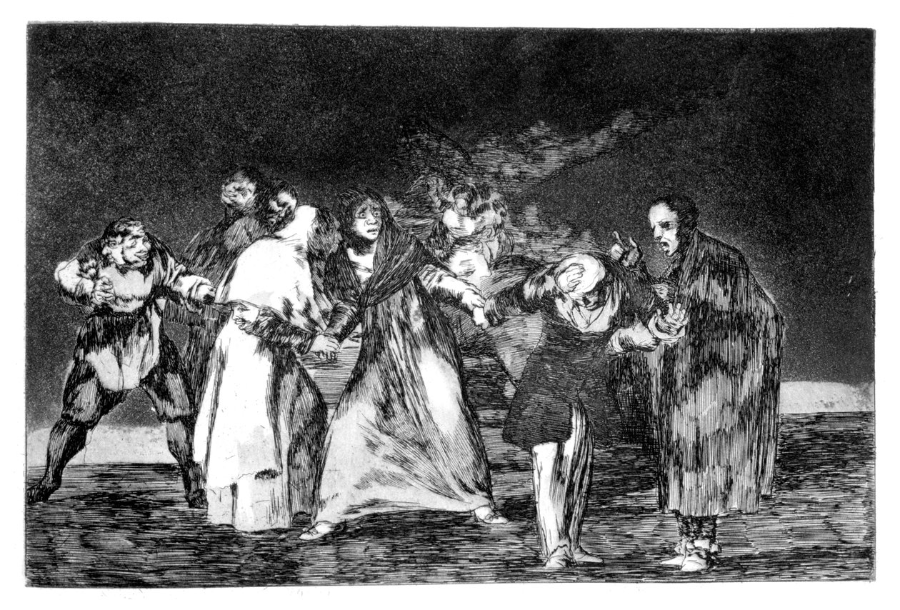 劝诫，1819年至1823年 作者 弗朗西斯科·德·戈雅