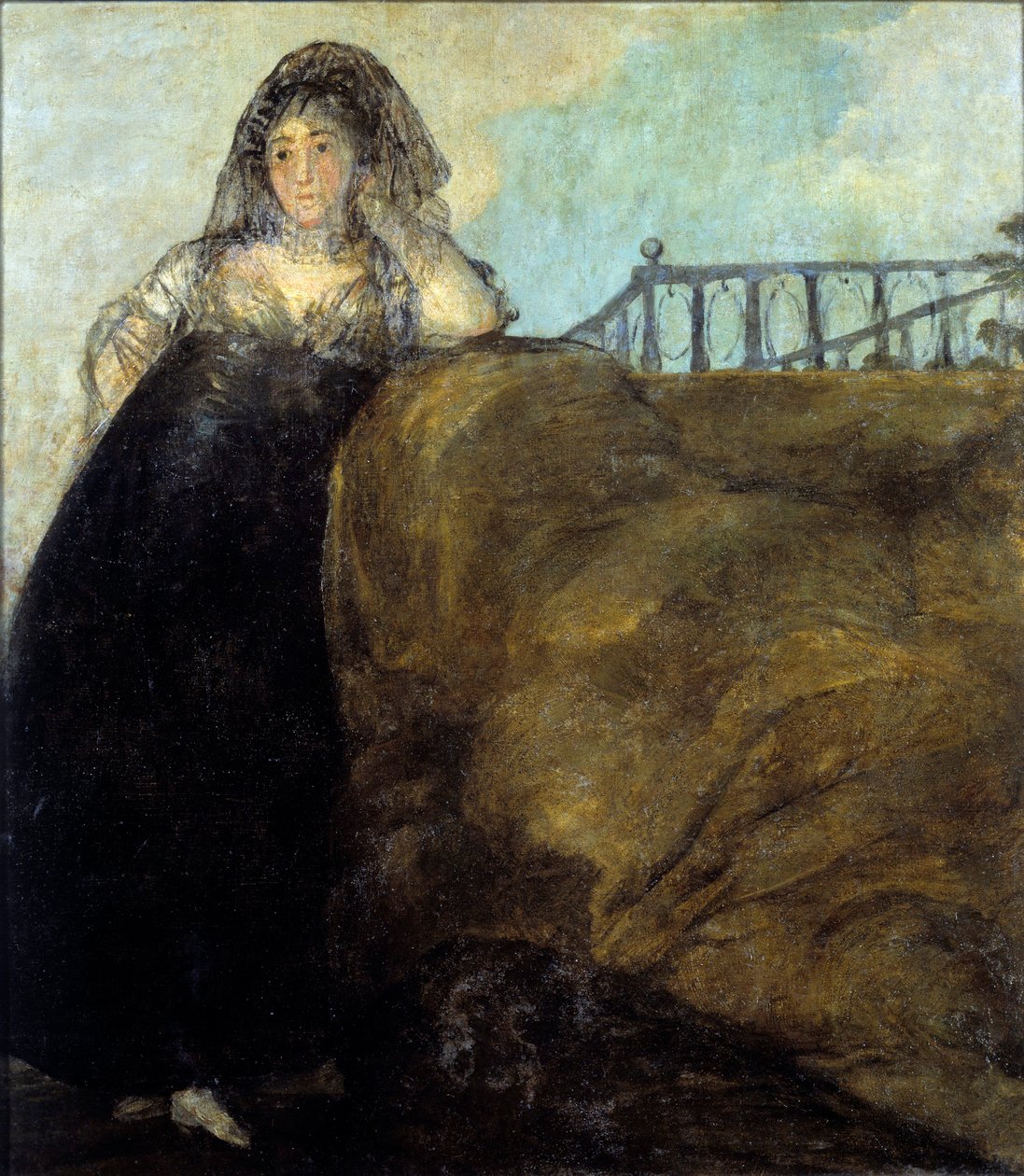 Una manola, dona Leocadia Zorrilla 平版印刷术，Francisco de Goya（1746-1828）18 世纪马德里，普拉多博物馆 作者 弗朗西斯科·德·戈雅
