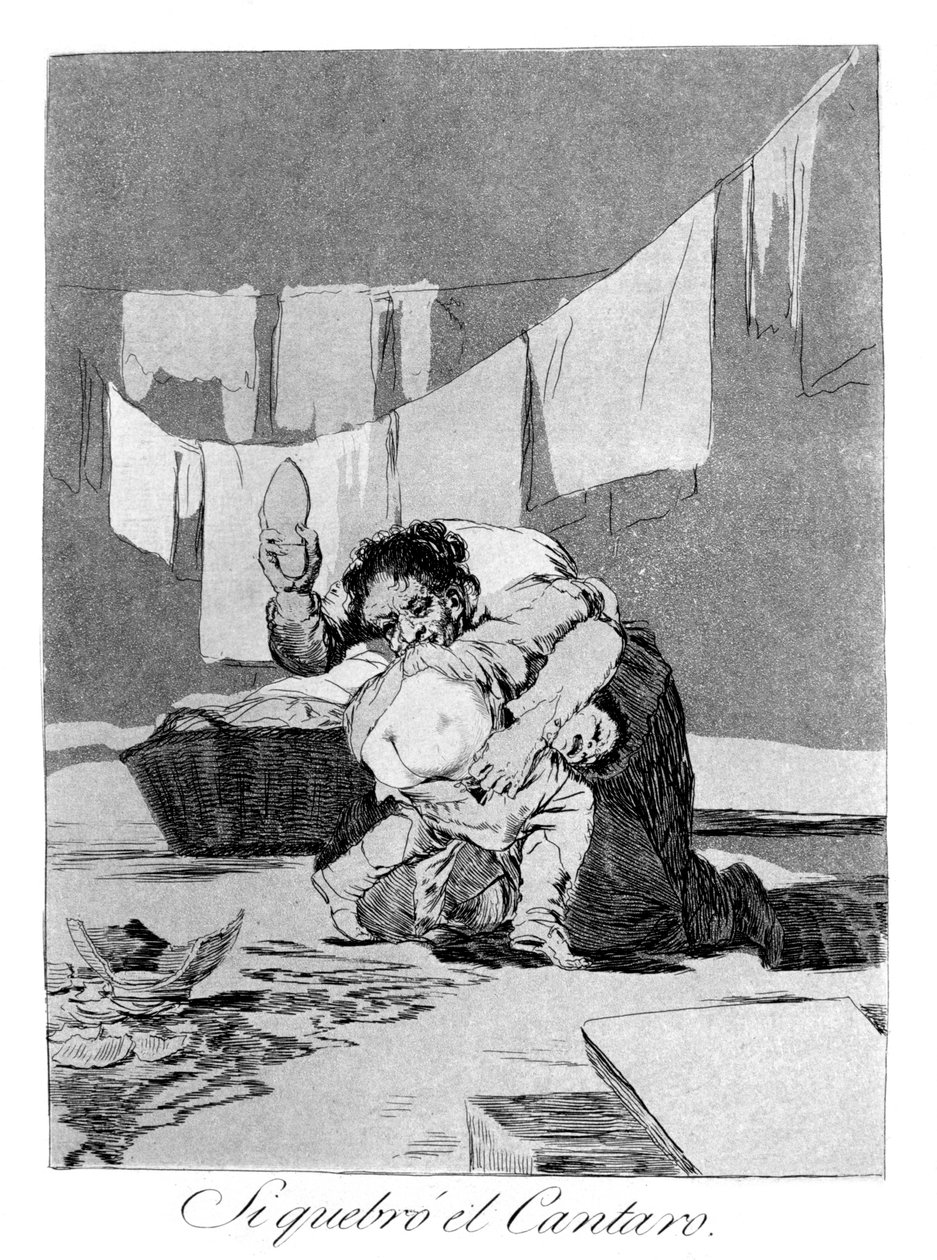 是的，他打破了锅，1799年 作者 弗朗西斯科·德·戈雅