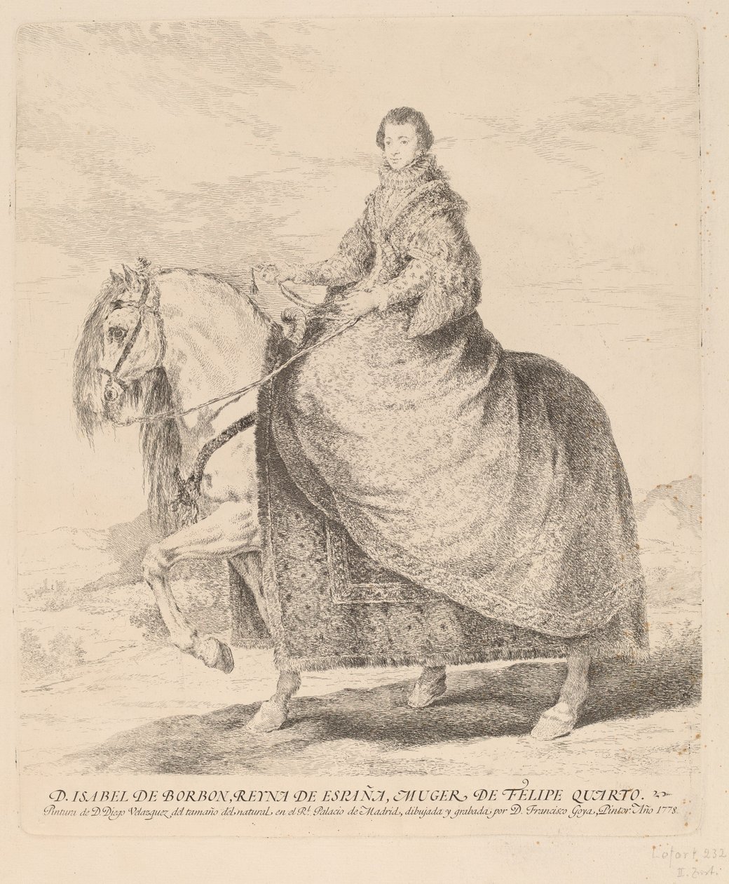 Isabel de Borbon 作者 迭戈·委拉斯开兹之后的弗朗西斯科·德·戈雅