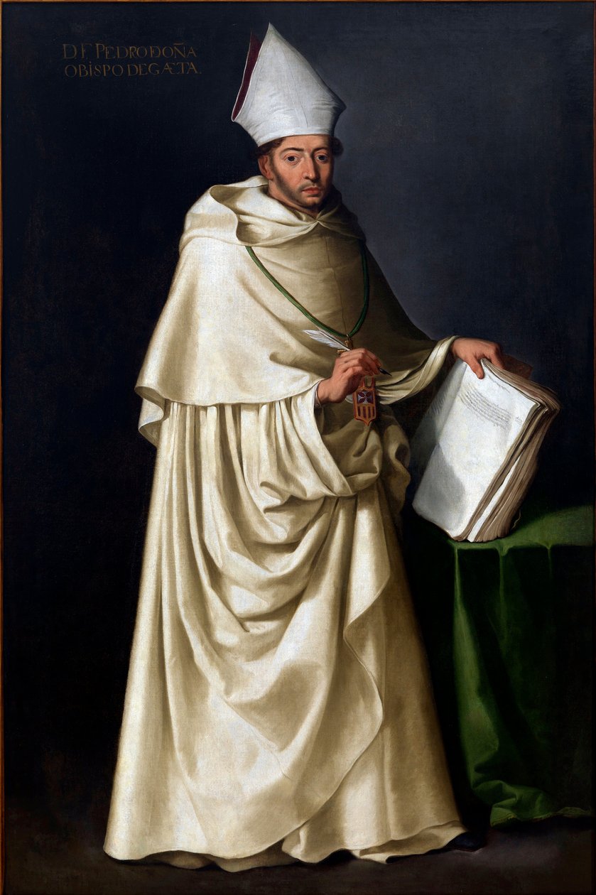Pedro de Ona (1570-1643) by Zurbaran, Francisco, de (1598-1664)。 布面油画，尺寸：207x136，c.1630，Ayuntamiento de Sevilla 作者 弗朗西斯科·德祖巴兰