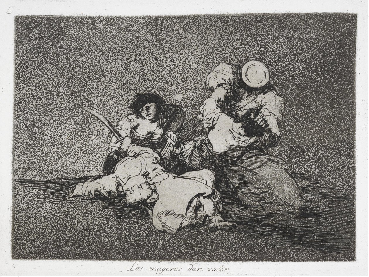 女人们给战争中的灾难（Los Desastres d ......）带来了勇气（Las mugeres dan valor）。 作者 弗朗西斯科·德·戈雅