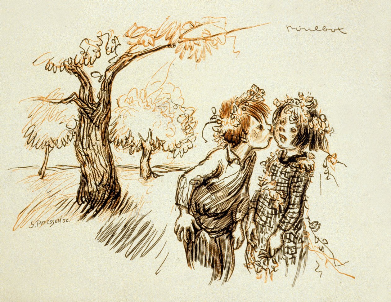 朱尔斯·雷纳德 (Jules Renard) 的《Poil de Carotte》（胡萝卜头）插图 (1894) 作者 弗朗西斯·波尔博特