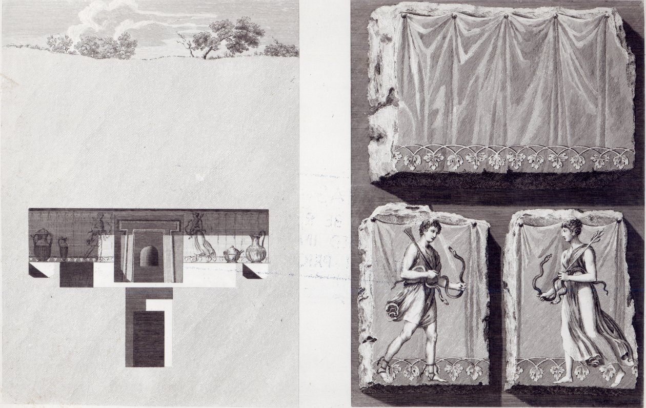 伊特鲁里亚墓葬，c。 1780 作者 Franciszek Smuglewicz