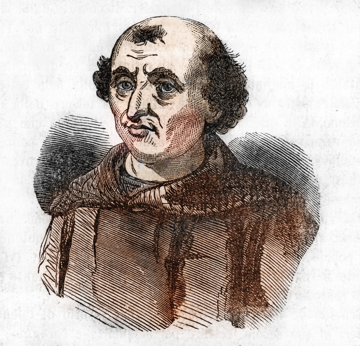 意大利政治和宗教改革家 Arnaud de Brescia（Arnaldo da brescie）（1090 - 1155 年）的肖像（Arnold of Brescia 或 arnaldus 意大利伦巴第大法官），取材自 Franco Mistrali 的《Misteri del Vaticano》。 作者 佛朗哥·米斯特拉利