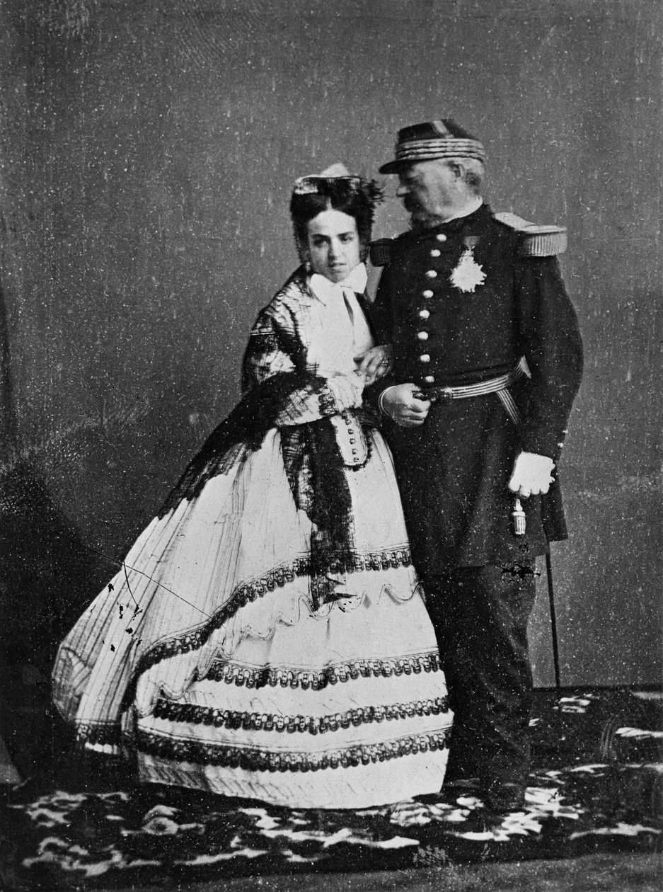 Achille Bazaine将军（1811-88）和他的妻子Josepha Pena，1865年夏天 作者 弗朗索瓦·奥伯特