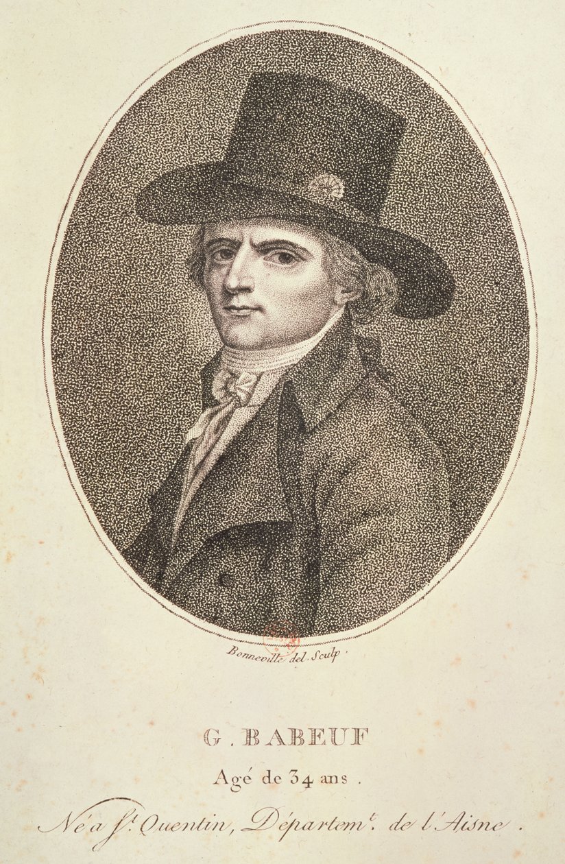 Francois Noel（1760-97）的Medallion肖像，被称为Gracchus Babeuf，1794 作者 弗朗索瓦·邦纳维尔