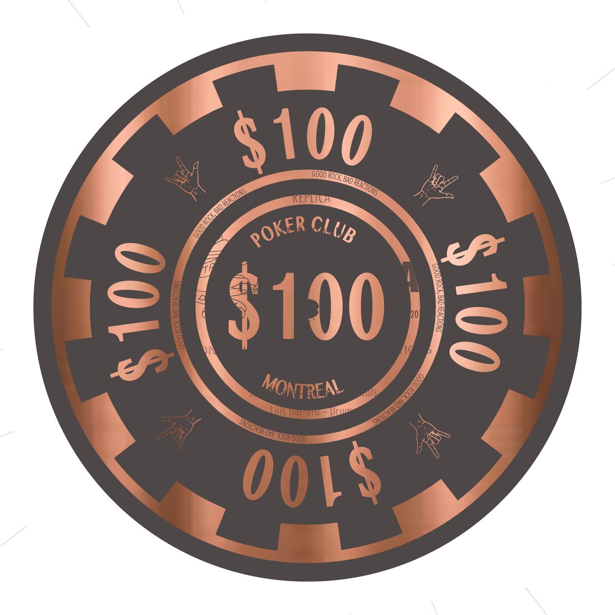 PokerChip 100美元，2015年，数字 作者 弗朗索瓦域