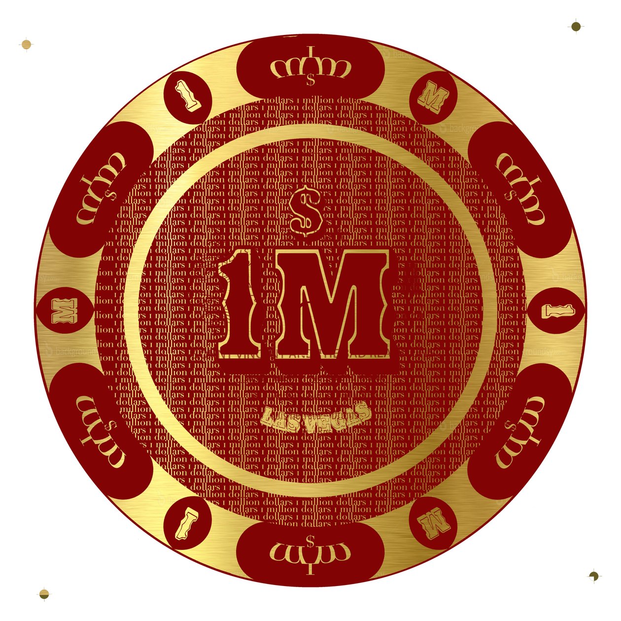 PokerChip 1M，2015，数字化 作者 弗朗索瓦域