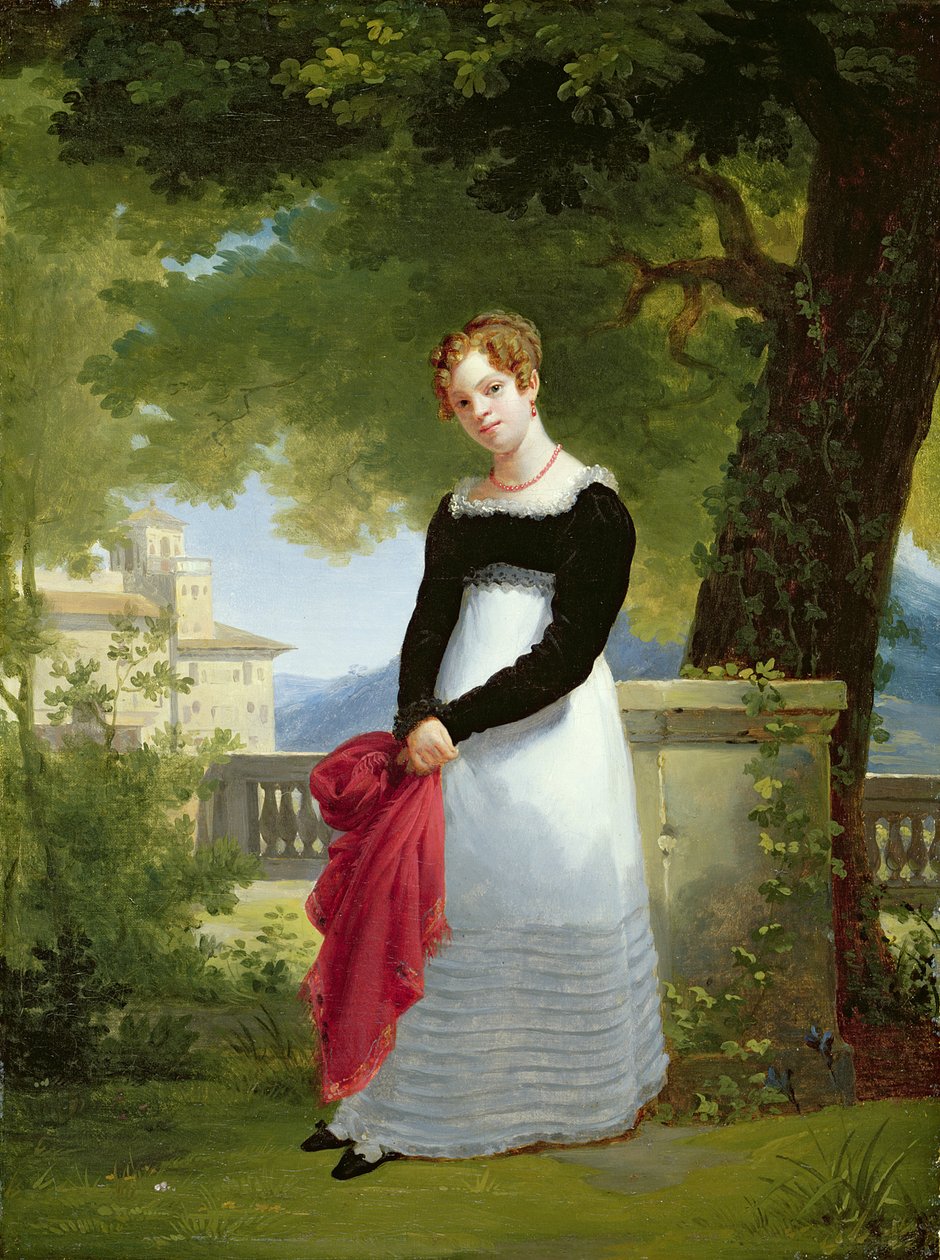 Adelaide-Sophie Cleret的肖像，1817年（对于看见282837） 作者 弗朗索瓦·爱德华·皮科特