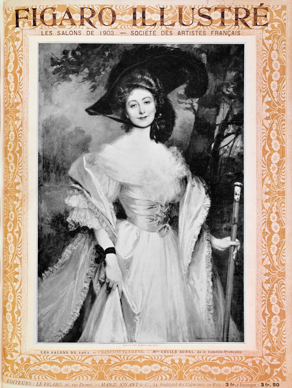 Cecile Sorel（1873-1966）封面&39;Figaro Illustre&39;，1903年6月 作者 弗朗索瓦·弗拉蒙