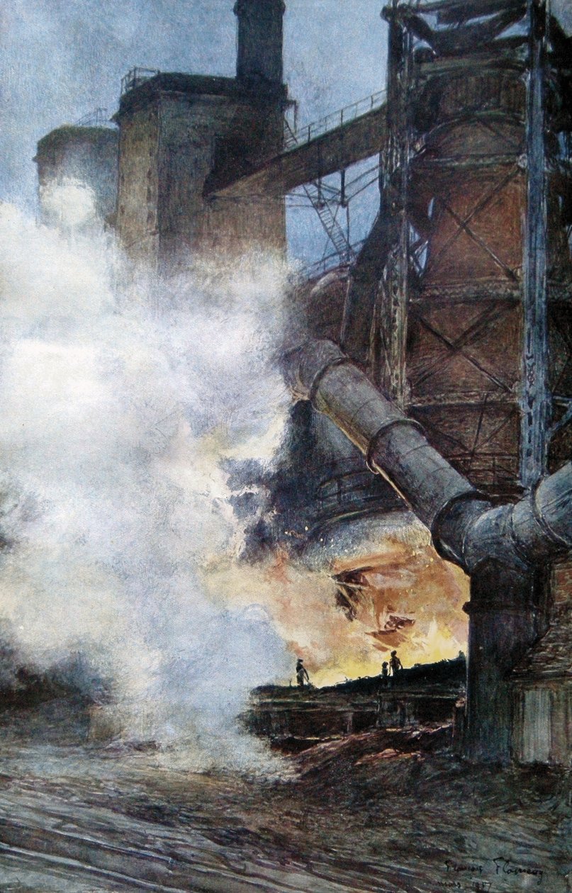钢铁厂在Chasse，Isere，1917年 作者 弗朗索瓦·弗拉蒙