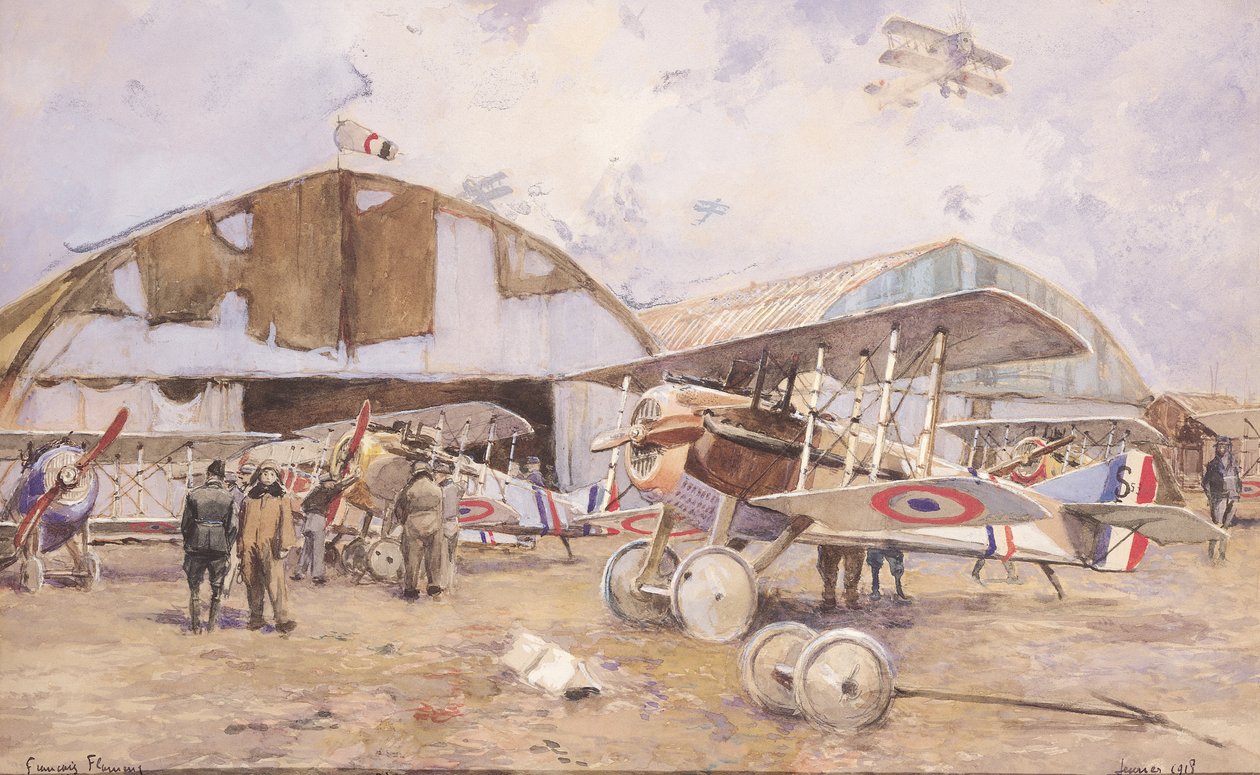 机场，1918年 作者 弗朗索瓦·弗拉蒙
