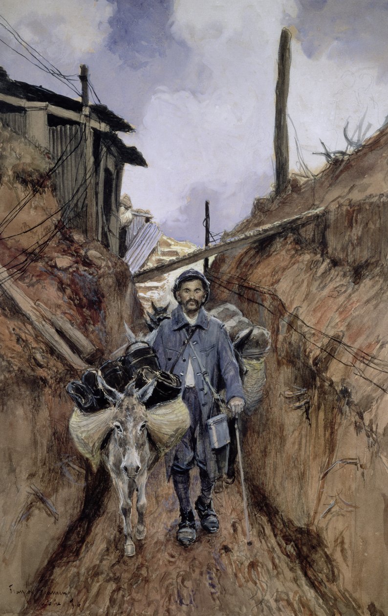 驴，索姆，1916年 作者 弗朗索瓦·弗拉蒙