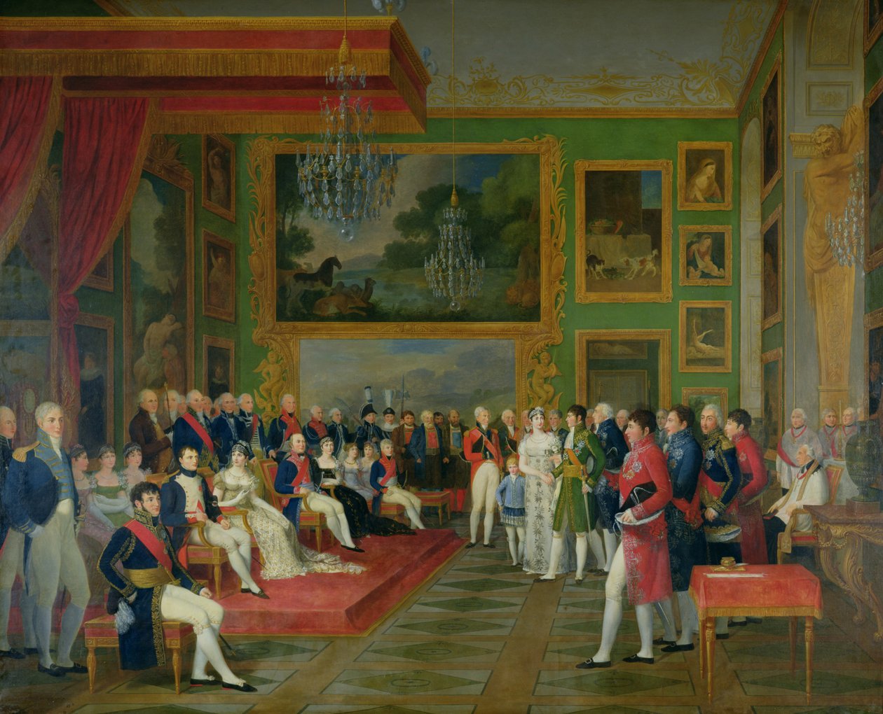 Eugene de Beauharnais（1781-1824）与慕尼黑巴伐利亚的Amalie Auguste结婚，1806年1月13日，1808年 作者 弗朗索瓦·纪尧姆·梅纳杰（Francois Guillaume Menageot）