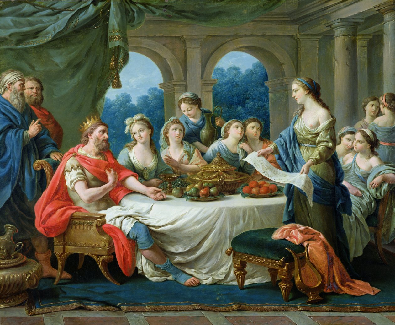 Esther和Ahasuerus，1775-80 作者 弗朗索瓦·朗格尼