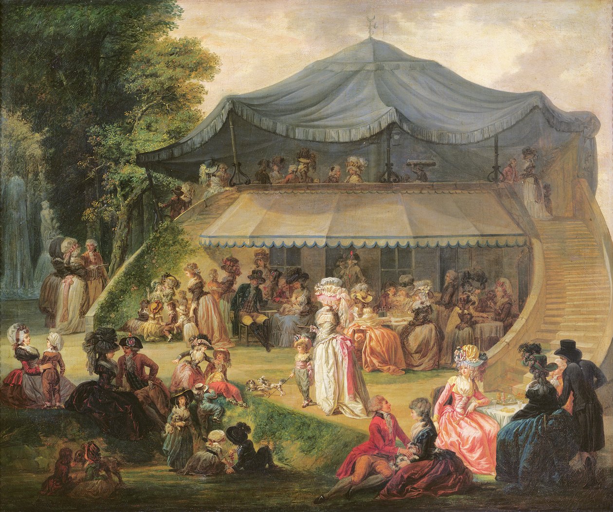 在里尔附近的Colisee吃饭，c.1791 作者 弗朗索瓦·路易斯·约瑟夫·瓦托