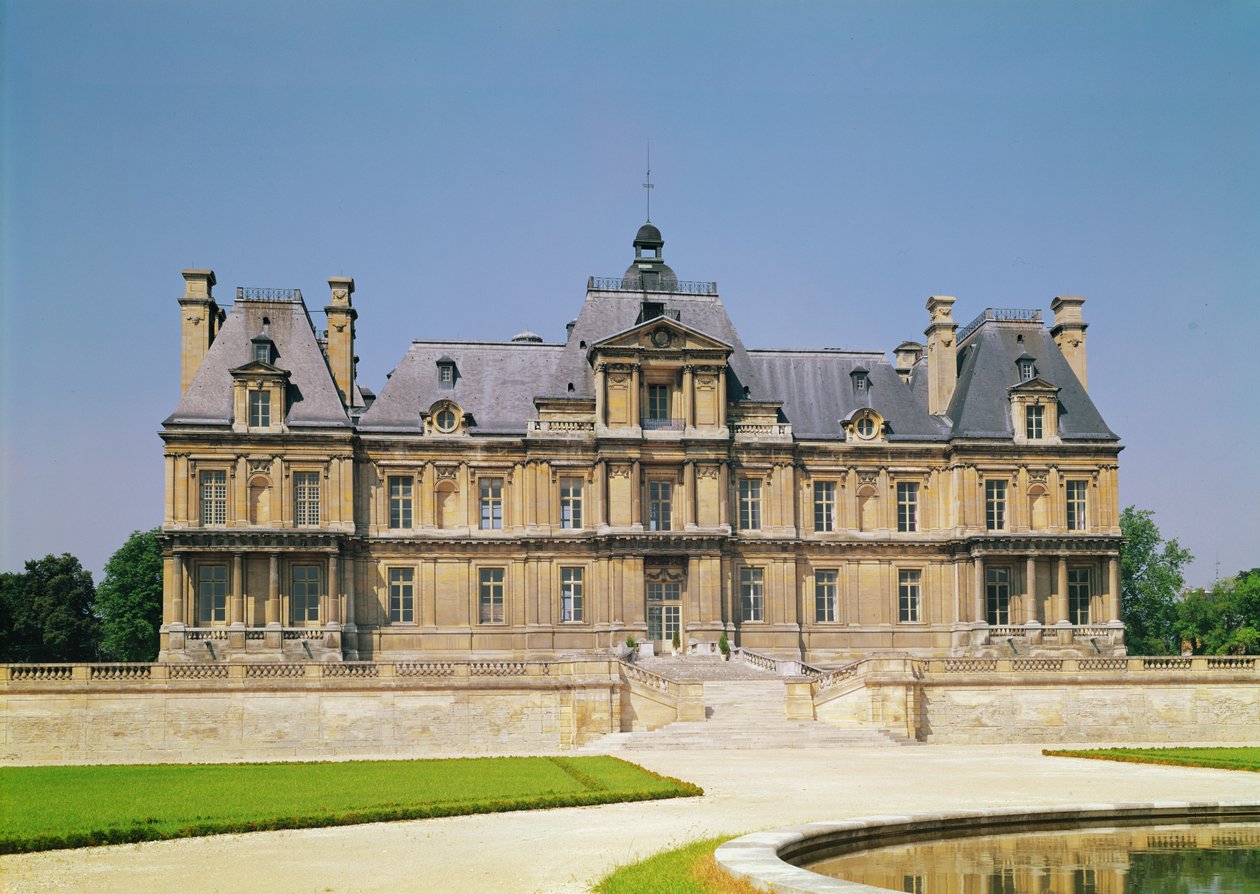 Chateau de Maisons-Laffitte东立面的看法，建立1642-51 作者 弗朗索瓦·曼萨特