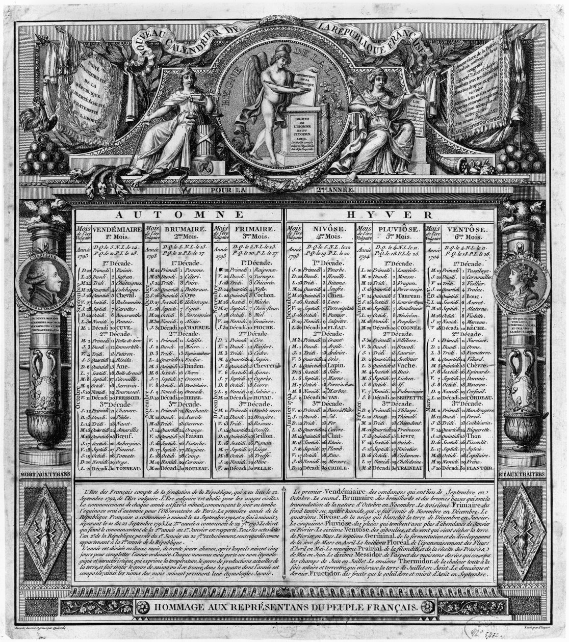 共和党日历，1793年9月22日 作者 弗朗索瓦·玛丽亚·伊西多尔·奎弗多