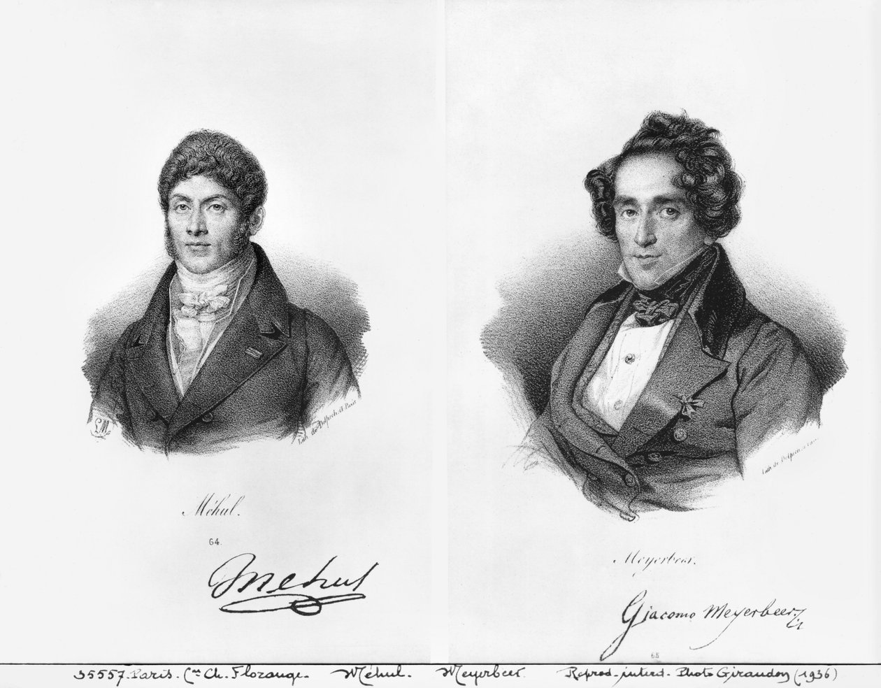 Etienne Mehul（1763-1817）和Giacomo Meyerbeer（1791-1864） 作者 弗朗索瓦·塞拉芬·德尔佩奇