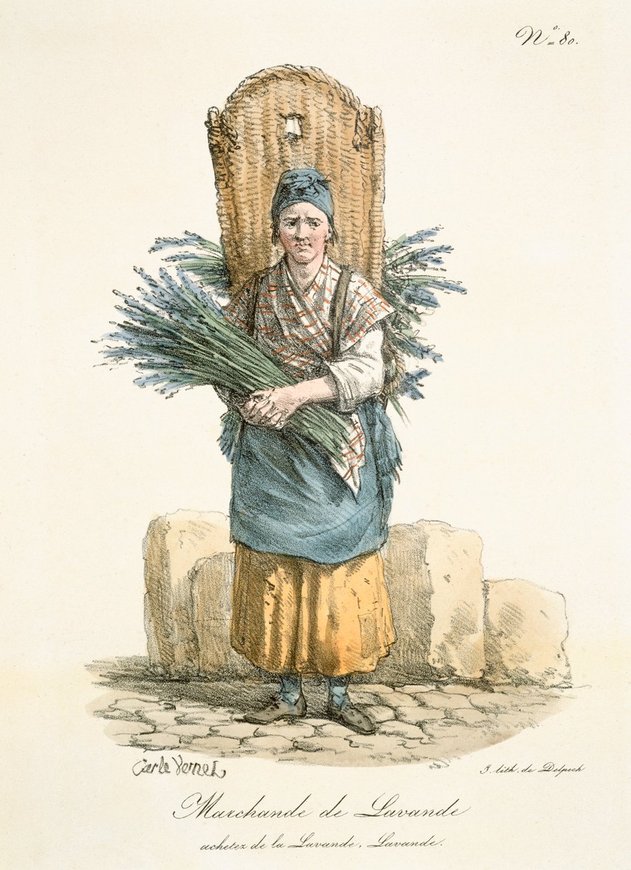 巴黎薰衣草卖家，c.1820 作者 弗朗索瓦·塞拉芬·德尔佩奇