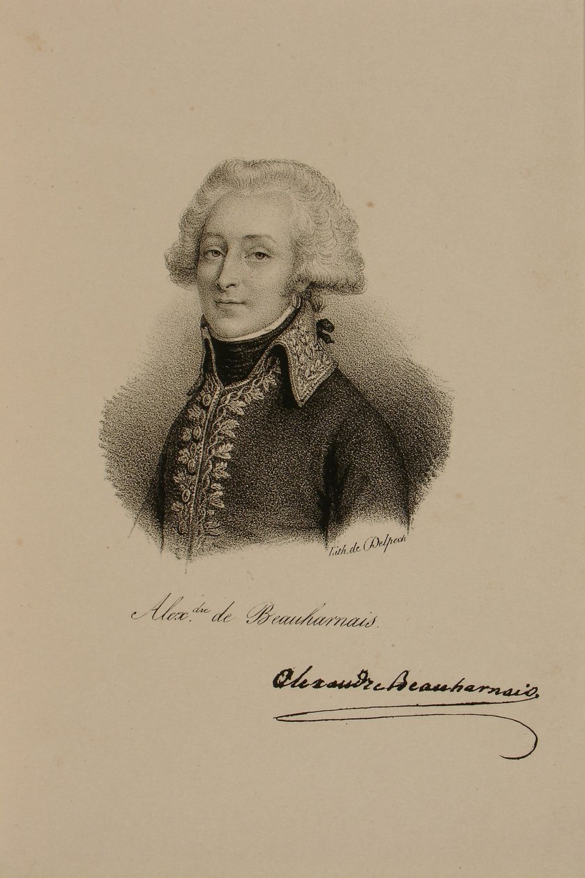 子爵Alexandre Francois-Marie de Beauharnais的肖像（1760-94） 作者 弗朗索瓦·塞拉芬·德尔佩奇