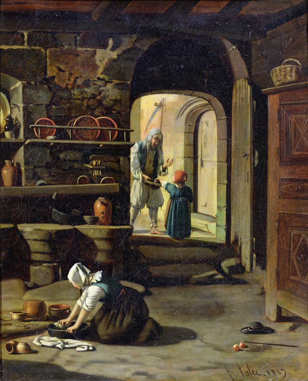 乞丐，1847年 作者 弗朗索瓦·塔莱克（Francois Talec）
