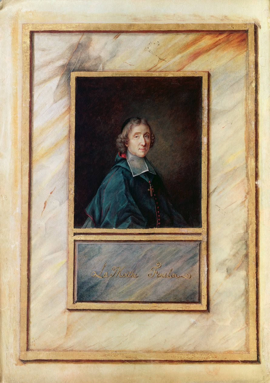 Fr 14944 Frontispiece女士带着“The Televentus of Telemachus”的自画像，1693-94 作者 弗朗索瓦·德·萨利尼亚克·德拉·莫特·芬内隆