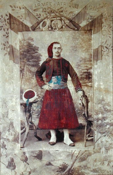 苏瓦夫，约1870年（彩色平版印刷）。 作者 弗朗索瓦·希波吕特·拉莱塞