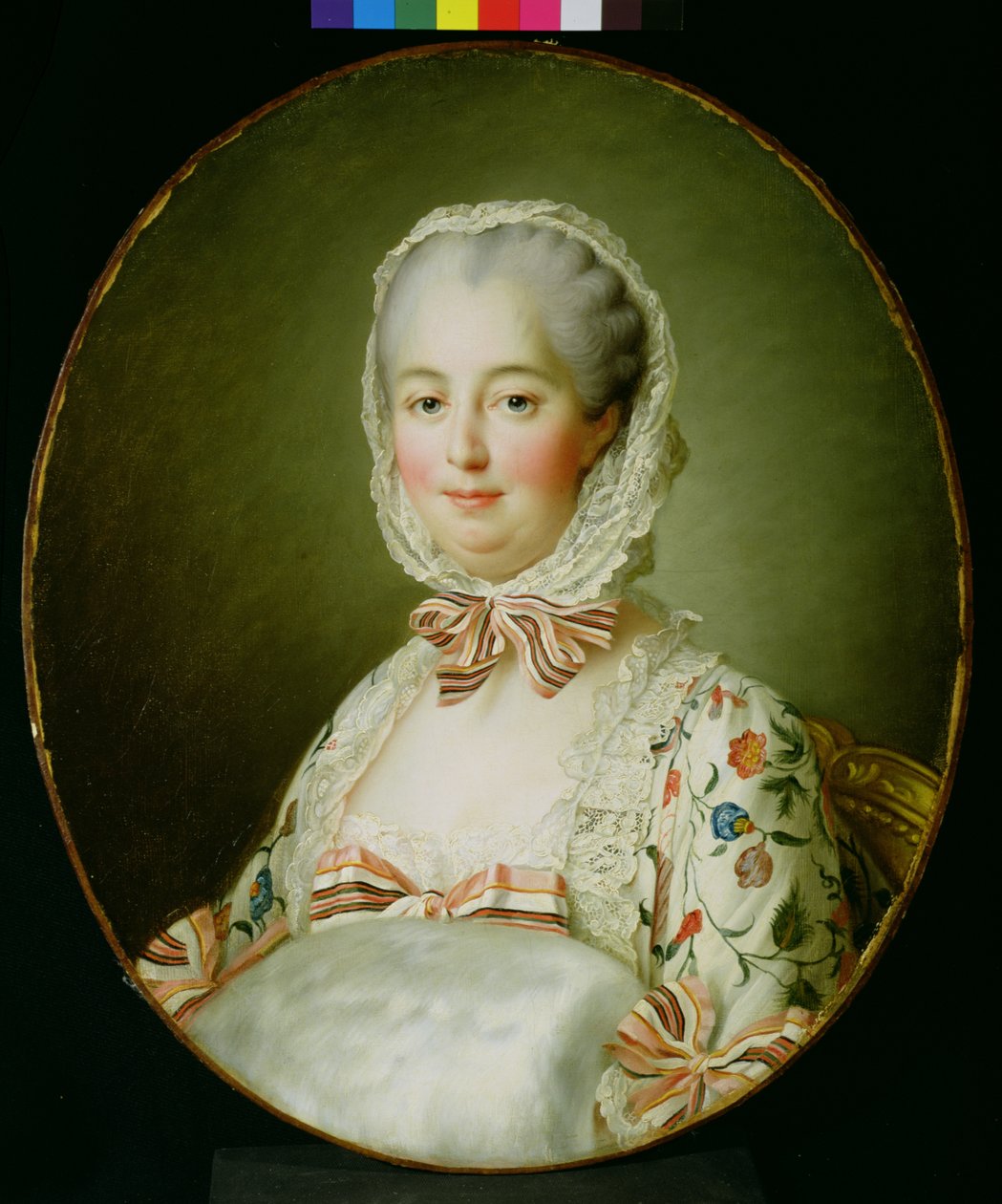 蓬皮杜夫人的肖像与毛皮芙蓉（1721-64）1763-64 作者 弗朗索瓦·休伯特·杜埃