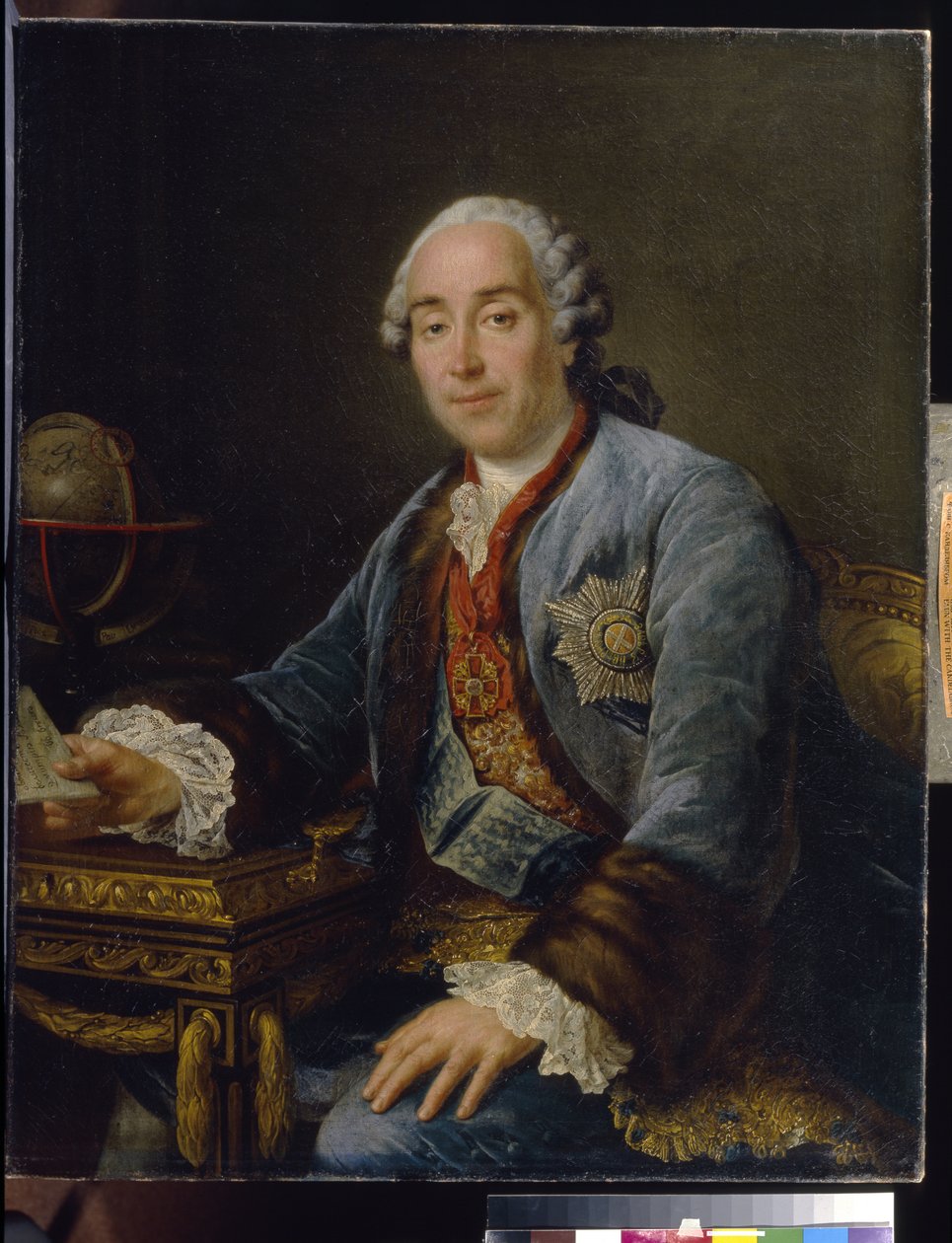 王子Dmitriy Mikhailovich Golitsyn，1762年的肖像 作者 弗朗索瓦·休伯特·杜埃
