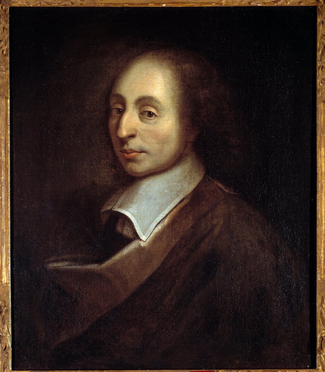 Blaise Pascal (1623-1662) 的肖像 (h s/t 0.70 x 0.56)，作者 Francois Quesnel (1637-99)。 作者 弗朗索瓦（后）奎斯内尔