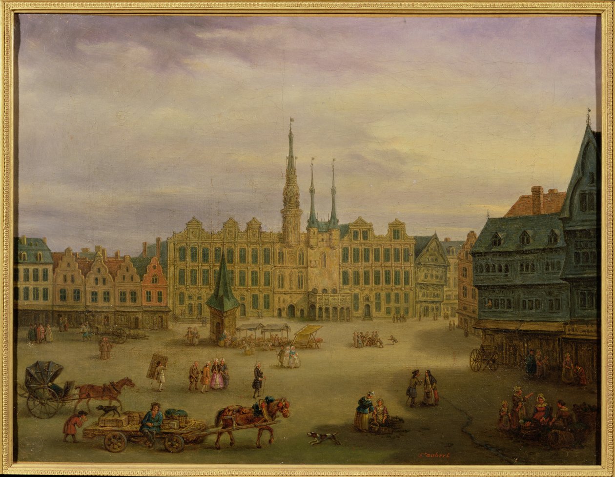 Place de The Hotel Ville，Cambrai，1780 作者 弗朗索瓦·奥伯特