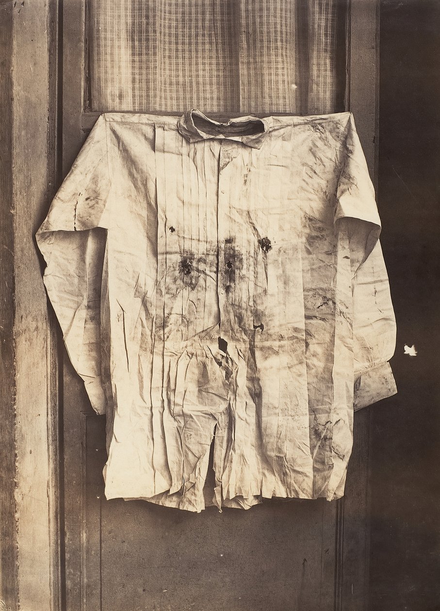皇帝的衬衫，在他被处决时穿的，1867年。 作者 弗朗索瓦·奥伯特