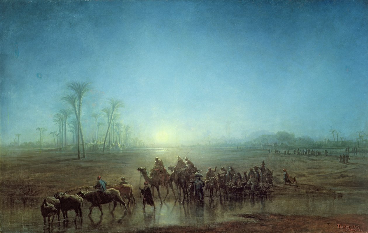 贝都因大篷车，1863年 作者 弗朗索瓦·巴里