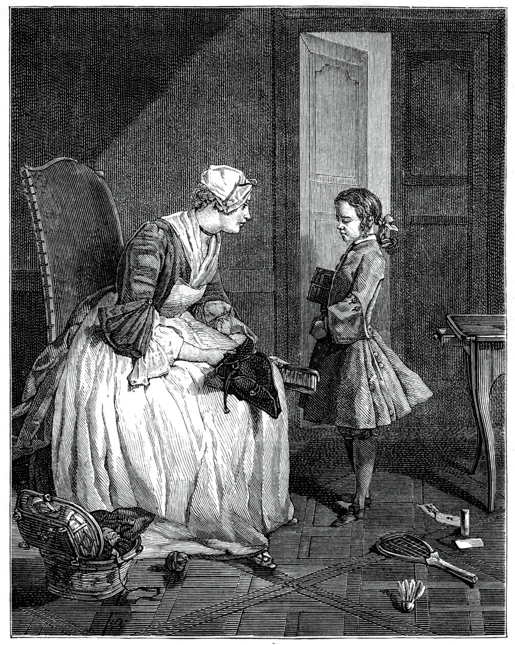 The Governess，1739 1885年。 作者 弗朗索瓦·伯纳德·勒皮西