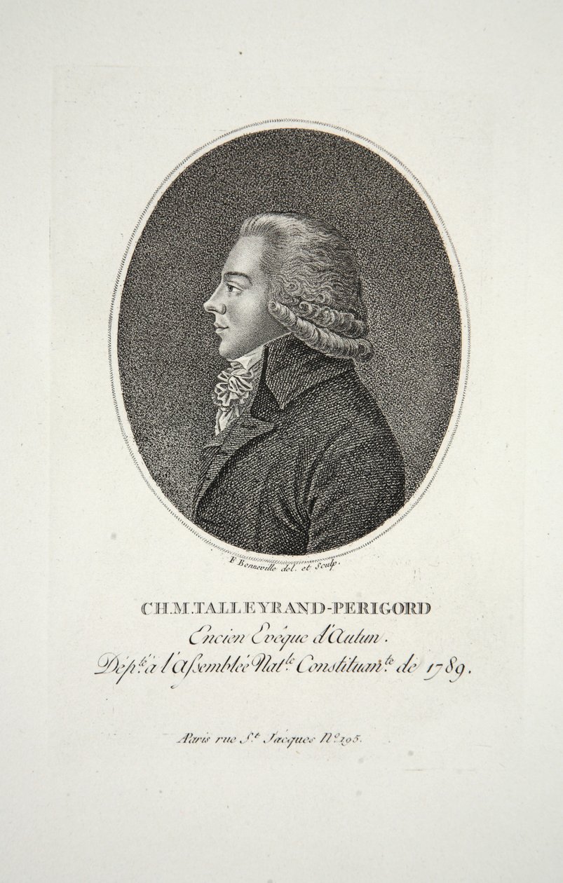 M.Talleyrand-Perigord，Autun的Incense Bishop，pub。 1791年 作者 弗朗索瓦·邦纳维尔