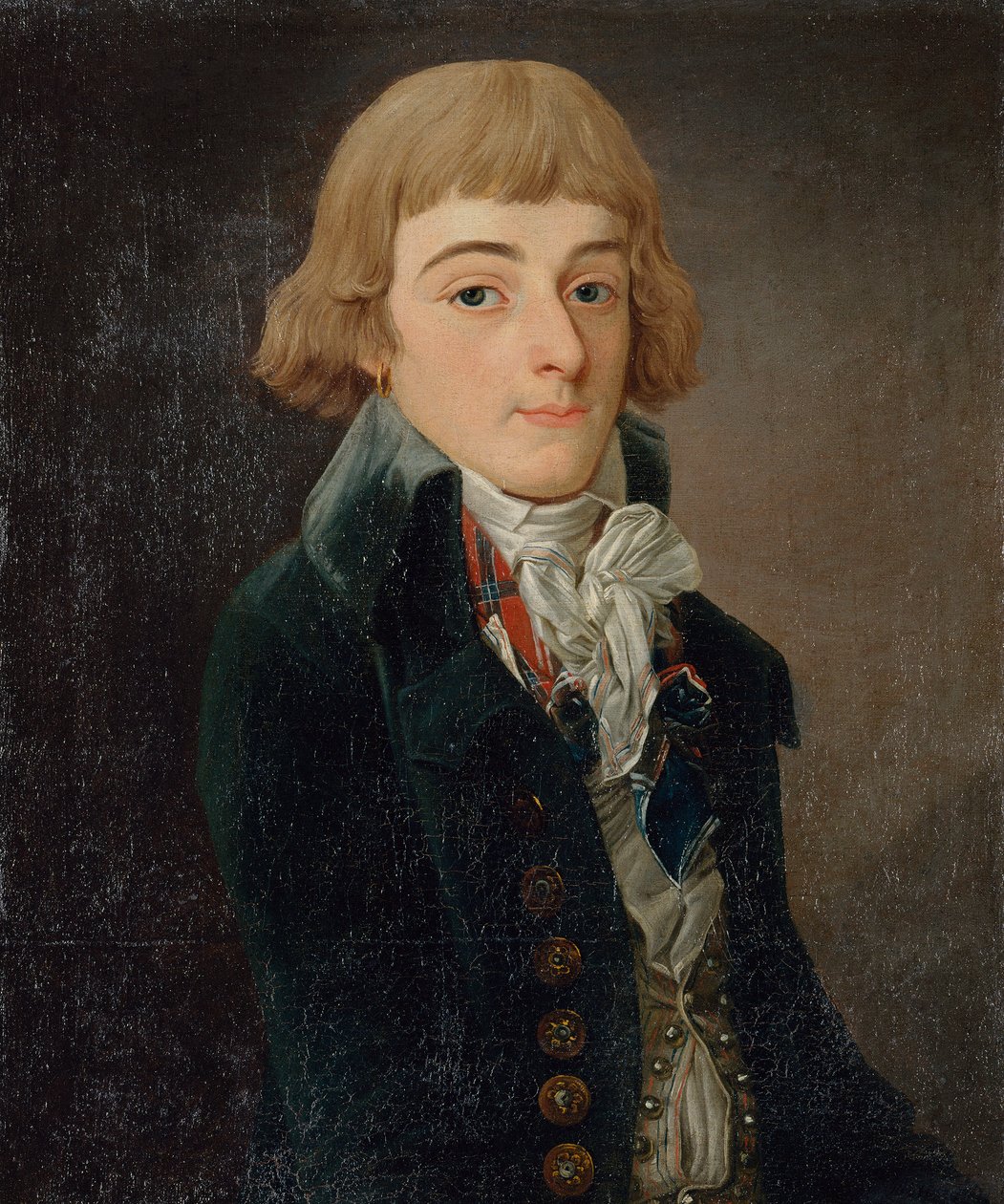 Louis Antoine de Saint-Just 1767-1794年的肖像，1791年。 作者 弗朗索瓦·邦纳维尔