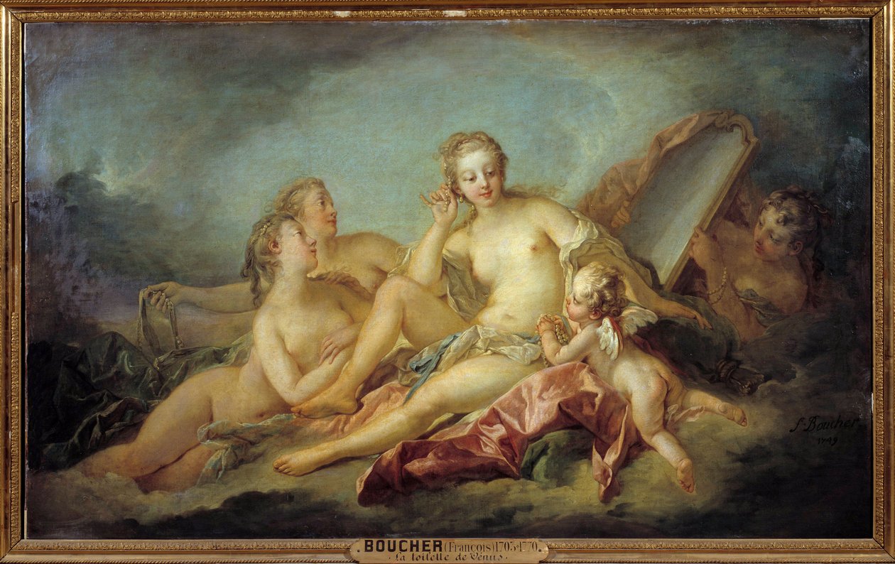 弗朗索瓦·布歇 (Francois Boucher) (1703-1770) 1749 年创作的维纳斯厕所。 1.07x1.73 米 作者 弗朗索瓦·布歇