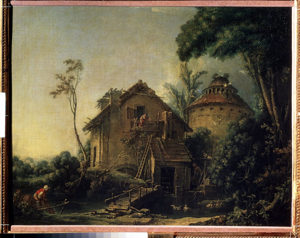"风车 弗朗索瓦-布歇（1703-1770）1752 年作品 莫斯科普希金博物馆 作者 弗朗索瓦·布歇